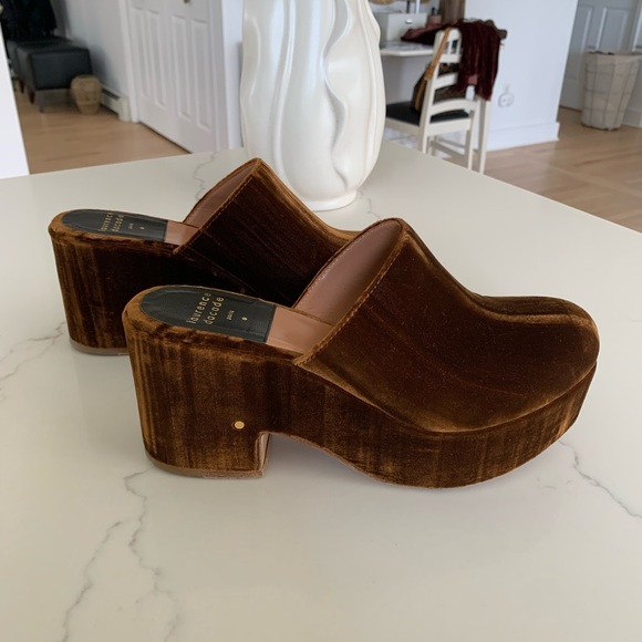 Stunning Laurence Dacade Paris Rich Brown Velvet Clogs - Picture 9 of 9
